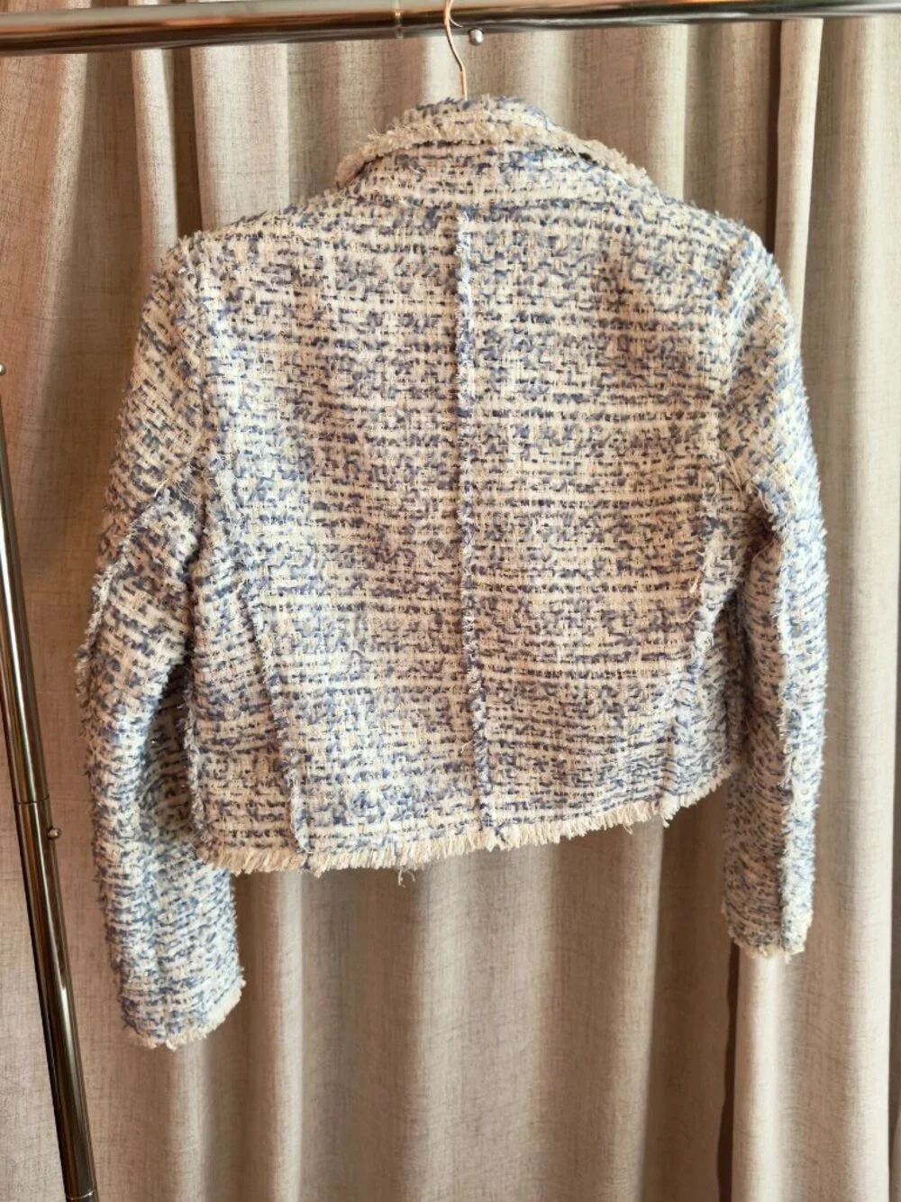 Blue Tulle Skirt & Tweed Jacket Matching Set XS
